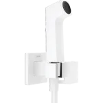 Újdonság Hansgrohe Bidette Kevertvizes bidé kézizuhany E, 1jet, EcoSmart+, zuhanytartóval és 125cm-es zuhanytömlővel, Matt Fehér 29233700