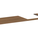 Alacsony ár Hansgrohe Xilesa E Pultlap 1375/550, jobb oldali kivágással, ráültetett mosdótálhoz Kasmír tölgy 54273550