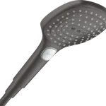 Vásárlói kedvenc Hansgrohe Raindance Select E Kézizuhany 120, 3jet, PowderRain, EcoSmart Szálcsiszolt Fekete Króm 28728340