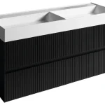 Expressz kézbesítés SAPHO FILENA mosdótartó szekrény, 118x51,5x43cm, strip matt fekete (FID1212BS)