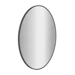 Riho Shield kerek tükör, 100 cm, világítással matt fekete 217575 Azonnali szállítás