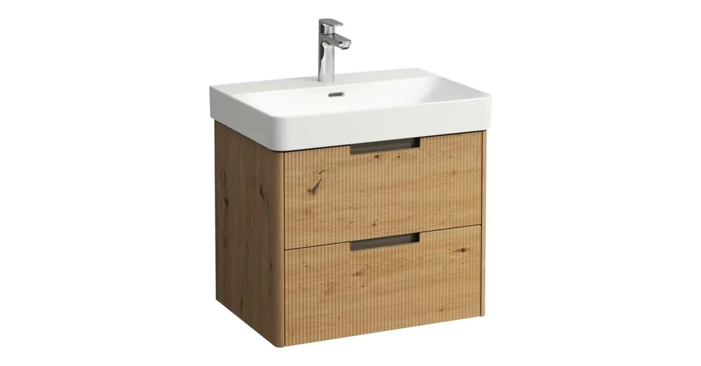 LAUFEN JUNA Alsószekrény, 2 fiók, PRO S H810964 / PRO X 810864 mosdóhoz, Vad Tölgy H4115021092671 Gyors szállítás
