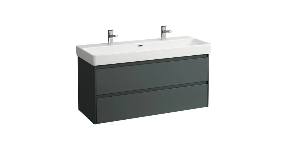 LAUFEN BASE 2.0 Alsószekrény, 2 fiók, PRO S H814965 / PRO X 814861 mosdóhoz, Szürke H4113221082661 Árengedmény