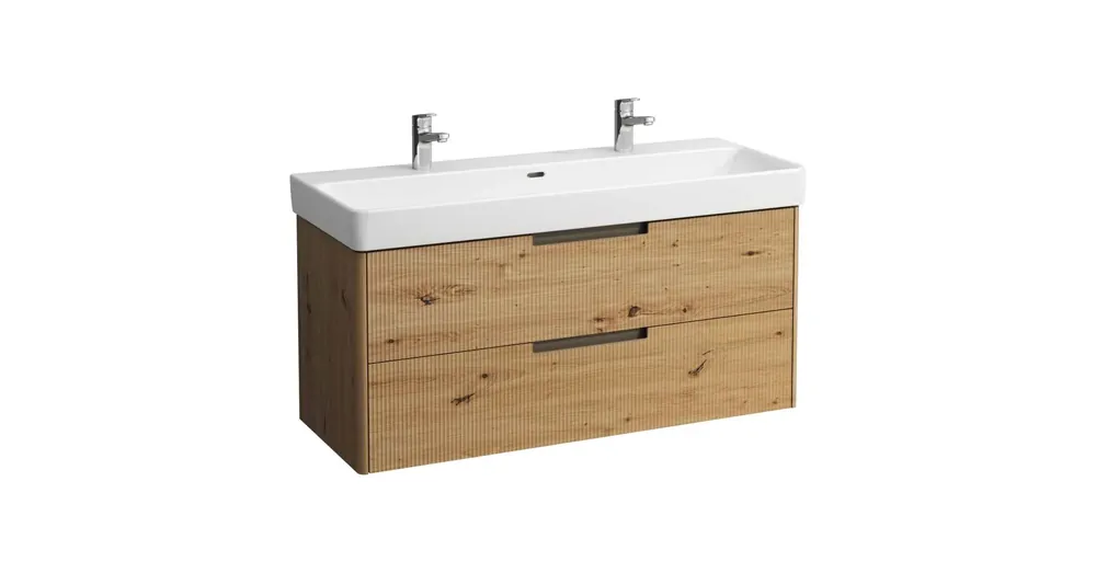 LAUFEN JUNA Alsószekrény, 2 fiók, PRO S H814965 / PRO X 814861 mosdóhoz, Vad Tölgy H4115421092671 Rendeld meg most