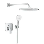 Gyors szállítás Grohe Cubeo rejtett zuhanyrendszer Tempesta 250 fejzuhannyal, króm 1053360000