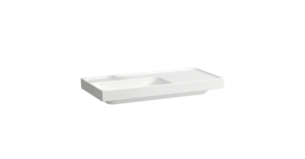 Laufen MEDA Mosdó 100 × 46 cm, jobb polcos, túlfolyónyílás nélkül, csaplyuk nélkül, Fehér LCC H8171184001121 Prémium