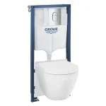 Expressz kézbesítés Grohe Solido 5 az 1-ben WC szett, 1,13 méteres telepítési magasság, Króm 102514SH00