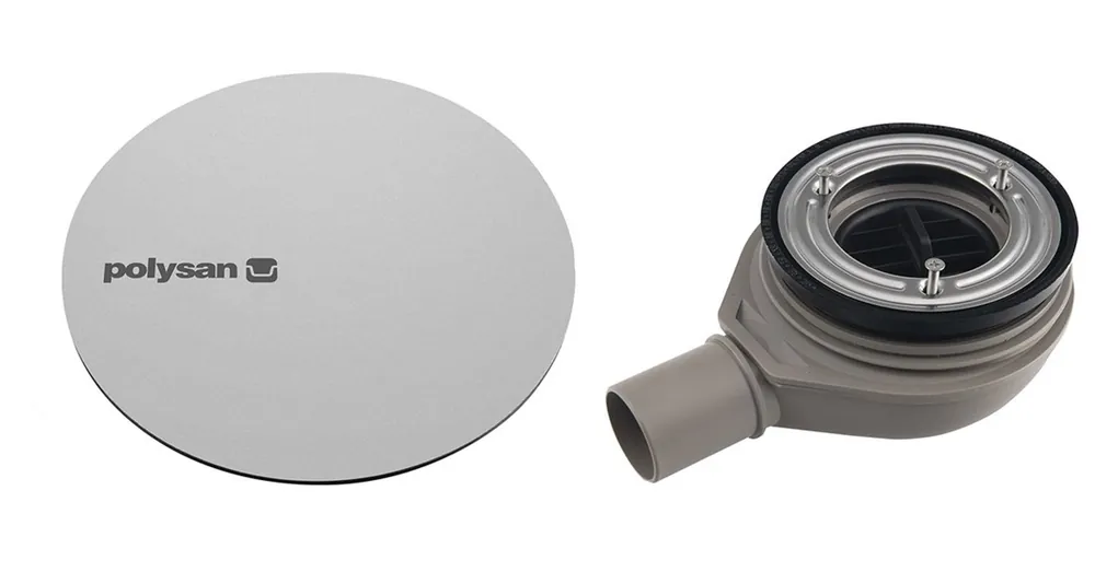 SAPHO POLYSAN MIRAI zuhanytálcaszifon, 90mm, DN40, INOX fedő (72730) Azonnali szállítás