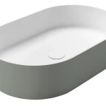 SAPHO THIN pultra szerelhető Rockstone mosdó, 55x35cm, verde/matt fehér (WN205-44) Alacsony ár