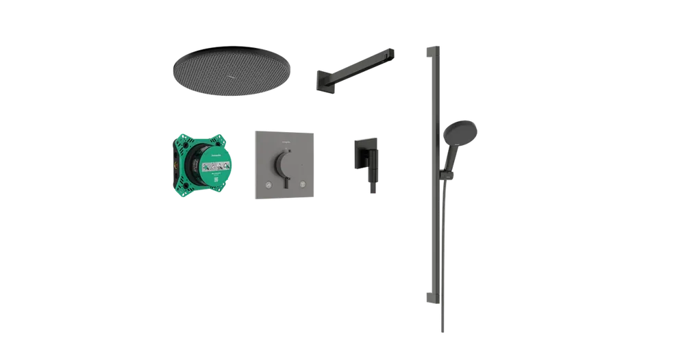 Akciós ár Hansgrohe Raindance Alive S Design ShowerSet 300 1jet Ecostat Comfort E termosztáttal és iBox universal 2 alaptesttel 24622340