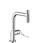 Prémium Hansgrohe Axor Citterio egykaros konyhai csaptelep kihúzható kifolyóval rozsdamnetes acél hatású 39862800