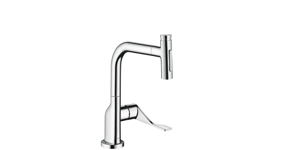 Prémium Hansgrohe Axor Citterio egykaros konyhai csaptelep kihúzható kifolyóval rozsdamnetes acél hatású 39862800
