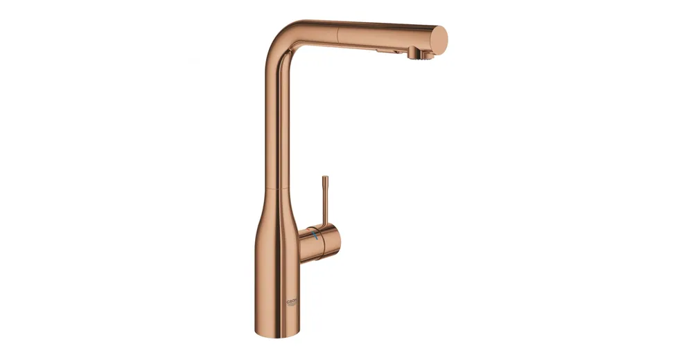 Grohe Essence egykaros mosogató csaptelep kihúzható zuhanyfejjel, warm sunset 30270DA0 Biztonságos fizetés
