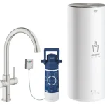 Ne maradj le Grohe Red Duo csaptelep és kombi bojler L méret, supersteel (7 liter) (30079DC1)
