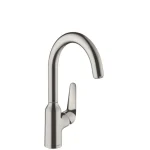 Gyors szállítás Hansgrohe Focus M421-H220 egykaros konyhai csaptelep nemesacél felület 71802800