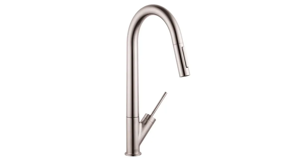 Akció Hansgrohe AXOR Starck Egykaros mosogató csaptelep kihúzható zuhannyal, rozsdamentes acél hatású 10821800