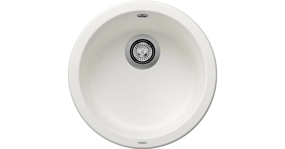 Blanco Rondo 45 Silgranit mosogató túlfolyóval és lefolyógarnitúrával, matt fehér 511621 Kihagyhatatlan ajánlat