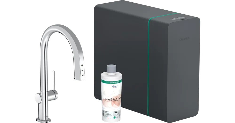 Rendeld meg most Hansgrohe Aqittura M91 Vízszűrős konyhai csaptelep és szódakészítő rendszer 210, kihúzható zuhanyfejjel, 1jet, sBox króm 76836000