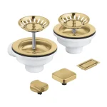 Vedd meg most Grohe Konyhai leeresztő szett automata kiemelővel 2 medencés mosogatótálcához, 40998GN0