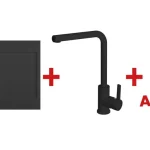 Különleges ajánlat ELLECI - EASY2 szett - mosogató + csaptelep + ajandék mosogatószer-adagoló - EASY2SZETT