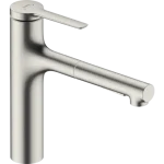 Hansgrohe Zesis M33 egykaros konyhai csaptelep kihúzható kifolyóval, rozsdamentes acél hatású 74823800 Alacsony ár