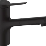 Utolsó esély Hansgrohe Zesis M33 egykaros konyhai csaptelep kihúzható zuhanyfejjel, matt fekete 74821670