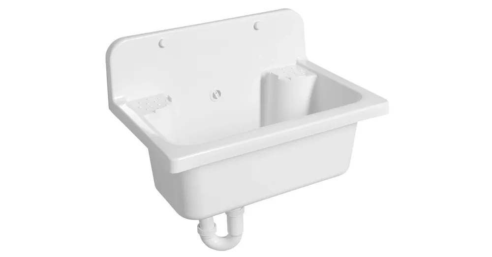 SAPHO AQUALINE Fali kiöntő, szifonnal, 55x37cm, PVC, fehér (PI5052) Legjobb ár
