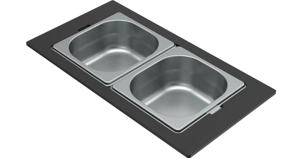 Exkluzív ajánlat ELLECI - Tároló edény kétrészes gourmet 410 inox HPL kerettel KF022065IN