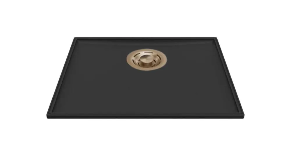ELLECI - Mosogatótálca Essenza 50 46,2x38,2 Keratek 1 m. K86 Black arany tartozékokkal LKES5086GLD Kedvezmény