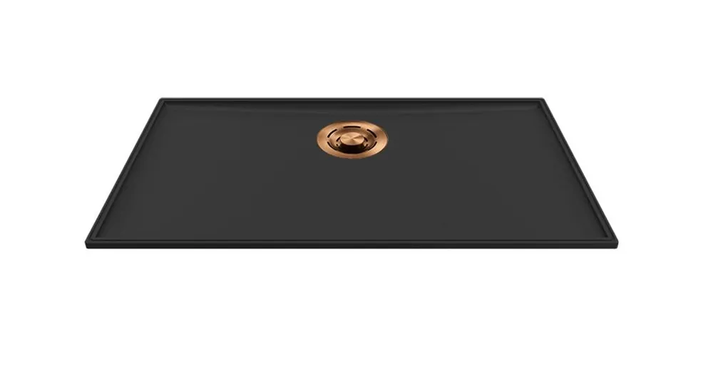 Kihagyhatatlan ajánlat ELLECI - Mosogatótálca Essenza 70 68,2x38,2 Keratek 1 m. K86 Black bronz tartozékkal LKES7086BRZ