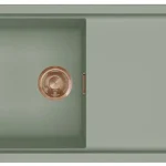 ELLECI - Mosogatótálca Sintesi 480 Keratek K82 Sage Green bronz tartozékokkal LKS48082BRZ Ne maradj le