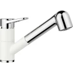 Blanco WEGA-S II mosogató csaptelep, kihúzható zuhanyfejjel, HD, fehér / króm 526421 Vásárlói kedvenc