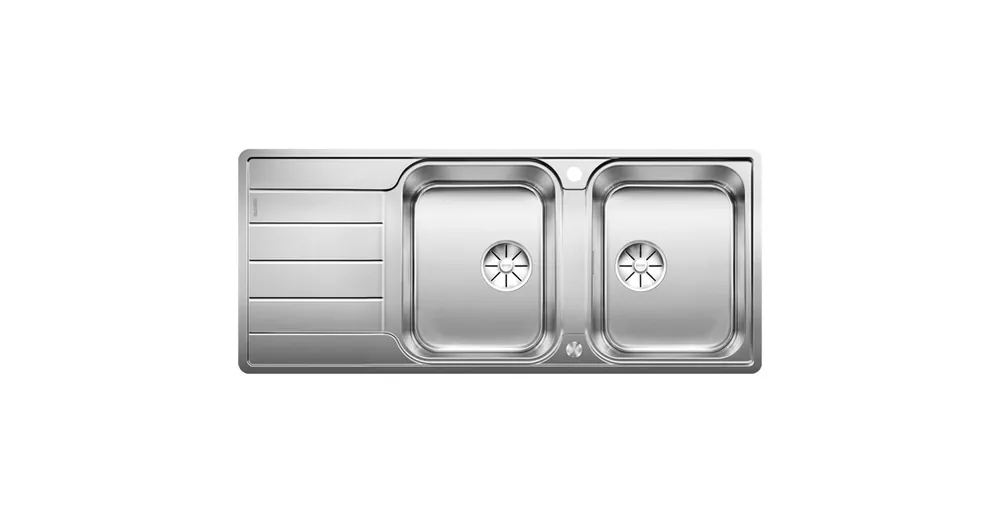 Vedd meg most Blanco Classimo 8-IF két medencés 116x50 cm mosogató csepegtetővel, rozsdamentes acél hatású 525332