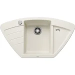 Azonnali szállítás Blanco Zia 9 E aszimmetrikus Silgranit 93x51 cm mosogató csepegtetővel és távműködtetővel, törtfehér 527211