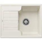Blanco Zia 40 S gránit mosogató csepegtetővel 61,5x50 cm és lefolyó garnitúrával, törtfehér 527195 Outlet