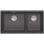 Blanco Subline 480/320-U két medencés gránit mosogató 85,5x46 cm kiegészítőkkel, palaszürke 523585 Olcsóbb