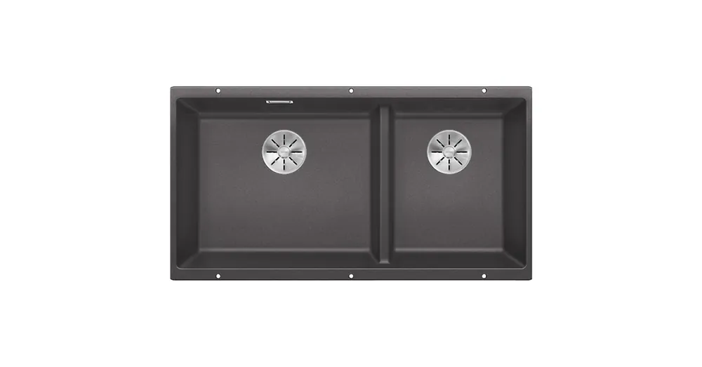 Blanco Subline 480/320-U két medencés gránit mosogató 85,5x46 cm kiegészítőkkel, palaszürke 523585 Olcsóbb