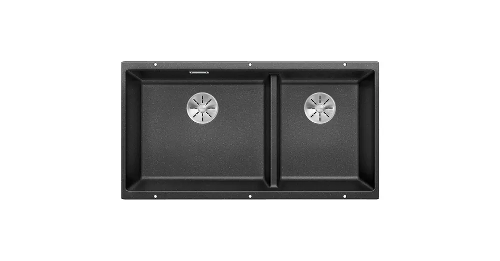 Blanco Subline 480/320-U két medencés gránit mosogató 85,5x46 cm kiegészítőkkel, antracit 523584 Újdonság