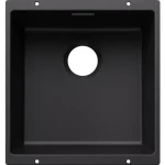 Prémium BLANCO SUBLINE 400-U egymedencés, 46x43 cm-es gránit mosogató, fekete 527786