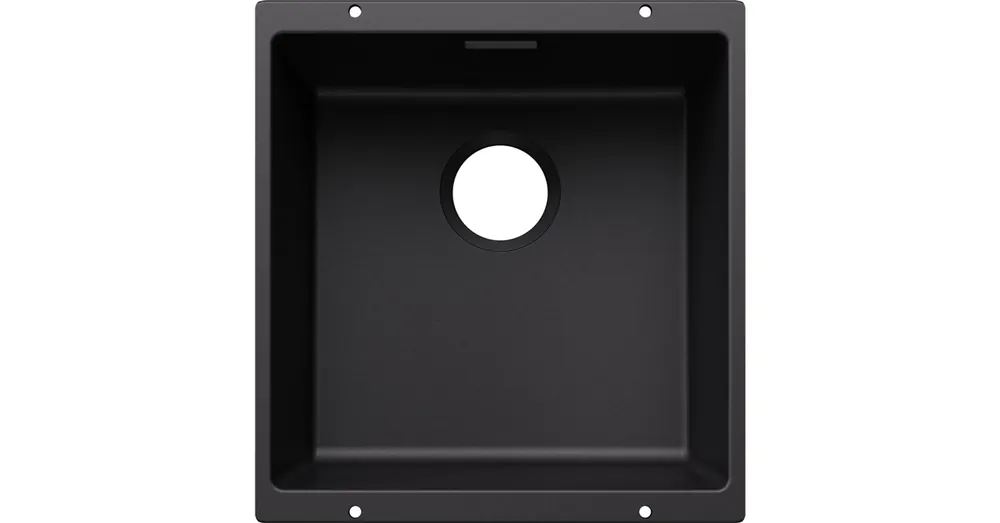 Prémium BLANCO SUBLINE 400-U egymedencés, 46x43 cm-es gránit mosogató, fekete 527786