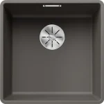 Biztonságos vásárlás Blanco Subline 400-F gránit mosogató 42,7x42,7 cm lefolyóganitúrával, vulkánszürke 527348