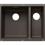 BLANCO SUBLINE 340/160-U balos másfél medencés, 55,5x46 cm-es gránit mosogató, kávé 527824 Olcsóbb