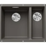 Árengedmény Blanco Subline 340/160-U két medencés gránit mosogató 55,5x46 cm, balos / vulkánszürke 527345