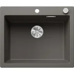 BLANCO PLEON 6 egymedencés, 61,5x51 cm-es gránit mosogató, lefolyószabályozóval, vulkánszürke 527319 Népszerű
