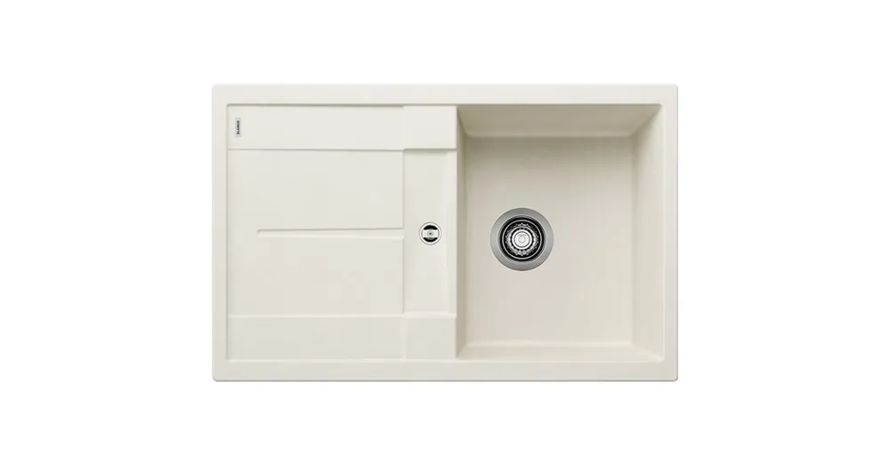 Blanco Metra 45 S gránit mosogató csepegtető felülettel 78x50 cm és lefolyógarnitúrával, törtfehér 527106 Különleges ajánlat