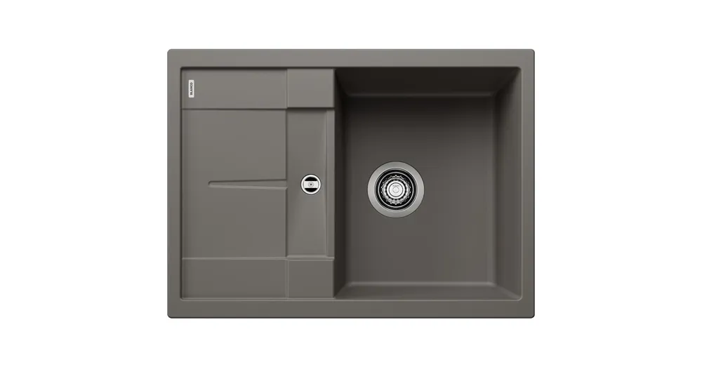 Blanco Metra 45 S Compact egymedencés gránit mosogató csepegtetővel 68x50 cm, vulkánszürke 527286 Biztonságos vásárlás