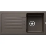 Végkiárusítás Blanco Favum 45 S gránit mosogatótálca lefolyógarnitúrával, kávé 524232