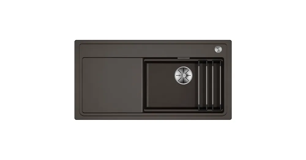 Vedd meg online BLANCO ETAGON XL 6 S egymedencés, 100x51 cm-es gránit mosogató, csepegtetőtálcával, lefolyószabályozóval, kávé 528097