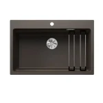 Blanco Etagon 8 gránit mosogató 78x51 cm lefolyógarnitúrával és sínnel, kávé 525196 Biztonságos fizetés
