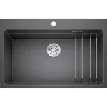 Blanco Etagon 8 gránit mosogató 78x51 cm lefolyógarnitúrával és sínnel, antracit 525187 Biztonságos fizetés